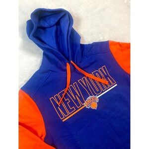 Logo Athletics New York Knicks‎ Basketball Team Hoodie Mens Med Blue Orange NWT